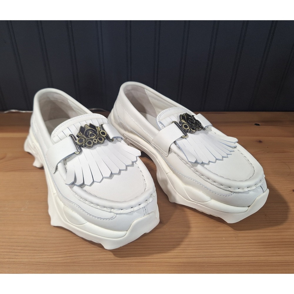 Puma x Palomo Spain Nitefox Loafers White Leather Chunky Platform‎ Men's US 6